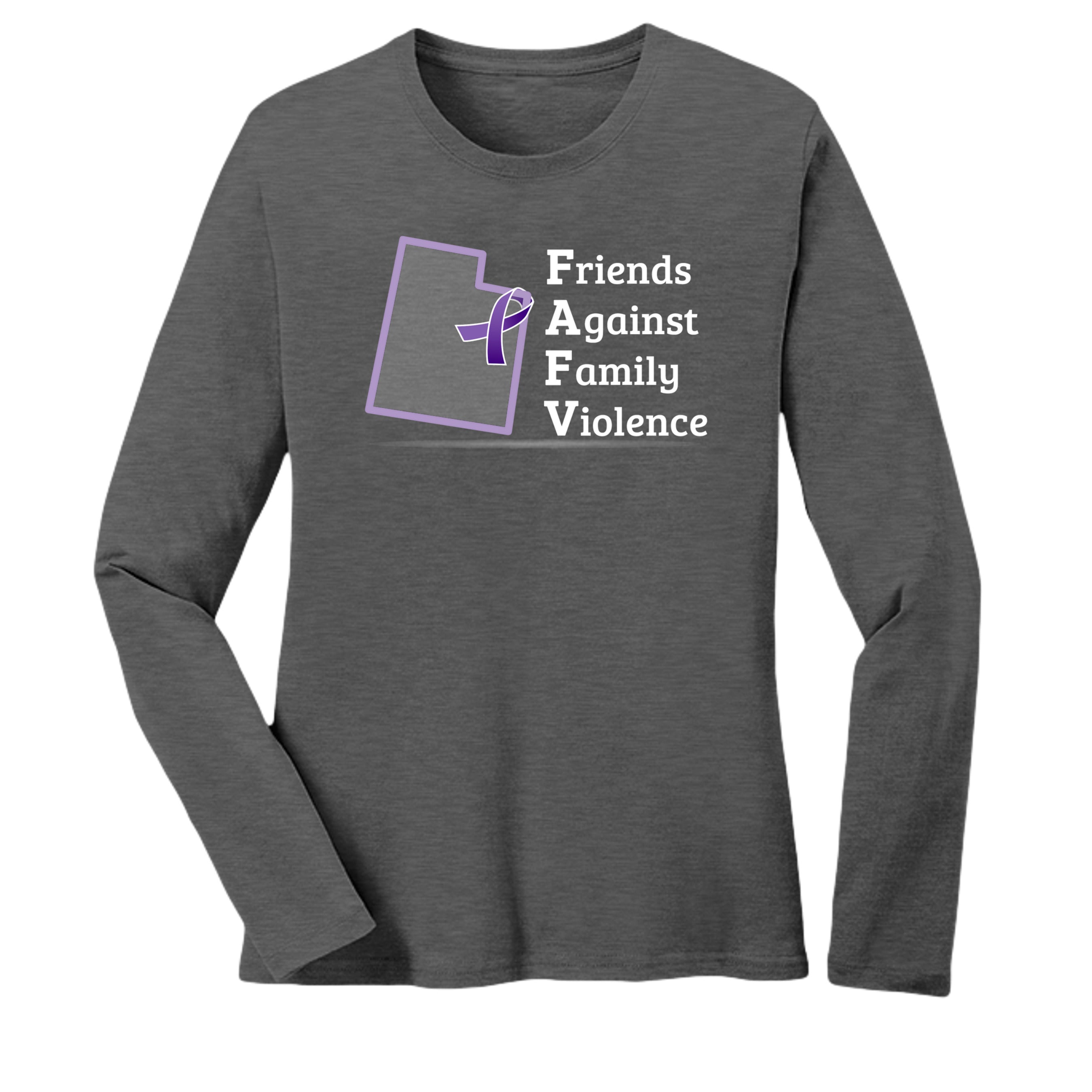 Dark Heather Grey - LPC54LS - FRONT
